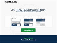 Tablet Screenshot of general-car-insurance.com